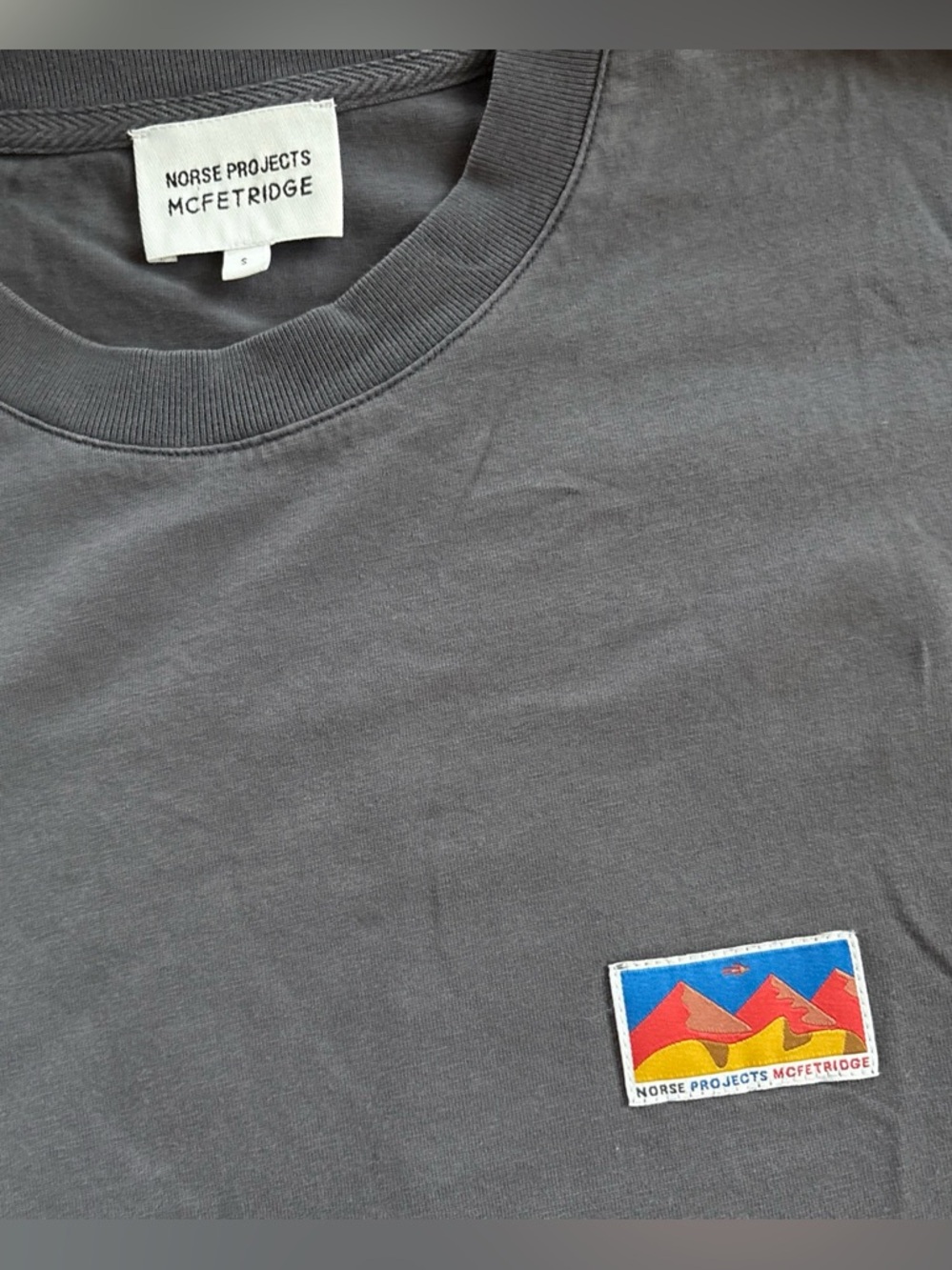 Norse Projects x Geoff McFetridge Johannes Collab Graphic T-Shirt Gray Small